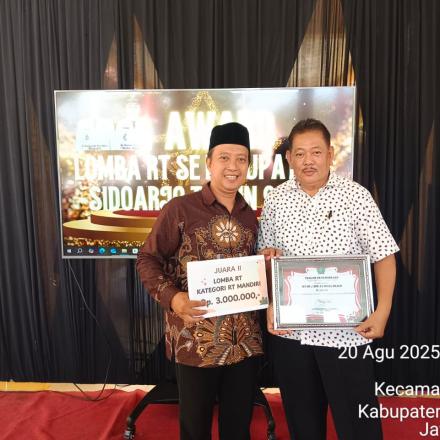 RT. 009 RW. 003 DESA BLIGO MERAIH JUARA 2 KATEGORI RT. MANDIRI DALAM LOMBA RT TA. 2025